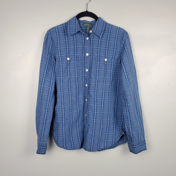 Lauren Ralph Lauren button down plaid shirt XS - Picture 1 of 5